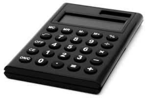 A calculator for budgeting.